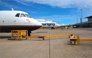 Crocodile Cable Carrier offering reliable power transfer system for GPU to aircraft